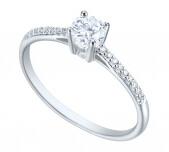Diamond engagement ring in 18 Karat gold - R18340 - image 1