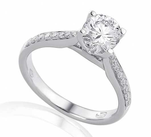 Diamond engagement ring in 18 Karat gold - R43161 - image 1