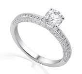 Diamond engagement ring in 18 Karat gold - R46174 - image 1