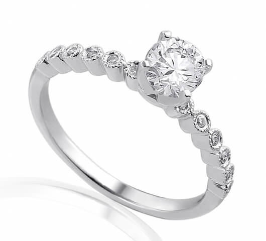 Diamond engagement ring in 18 Karat gold - R46177 - image 1