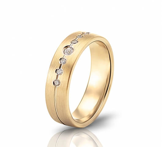 Wedding ring in 18 Karat gold - WRW008 - image 2