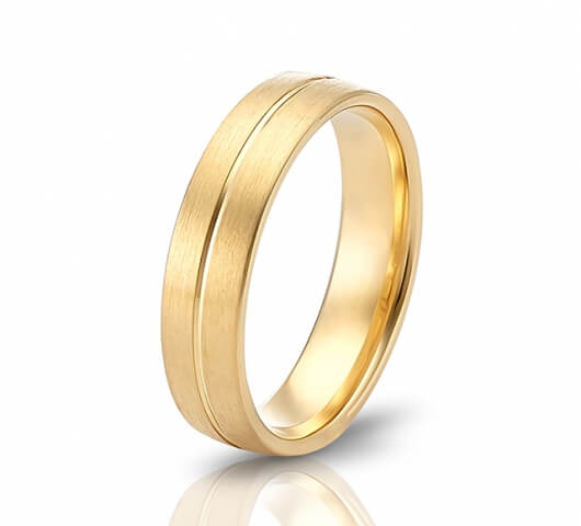 Wedding ring in 18 Karat gold - WRM008 - image 2