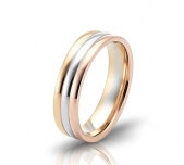 Wedding ring in 18 Karat gold - WRM009 - image 2