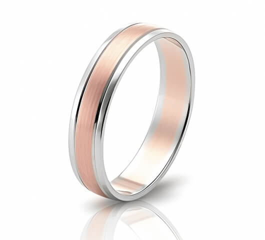 Wedding ring in 18 Karat gold - WRM010 - image 2