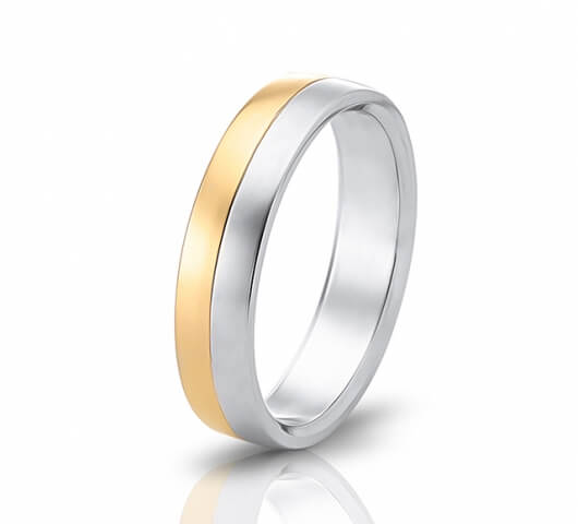 Wedding ring in 18 Karat gold - WRM016 - image 2