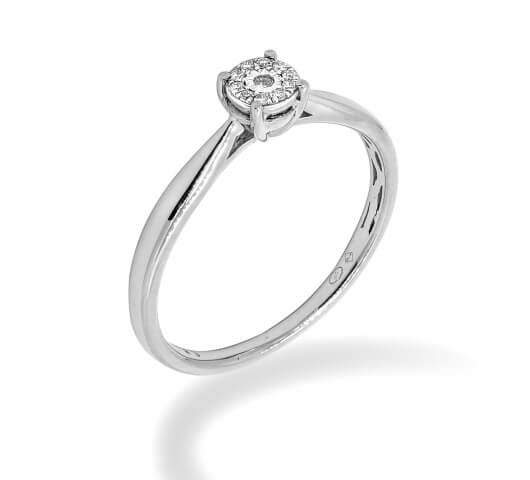 Engagement ring in 18 karat gold - SOL001 - image 1