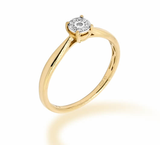 Engagement ring in 18 karat gold - SOL001 - image 2