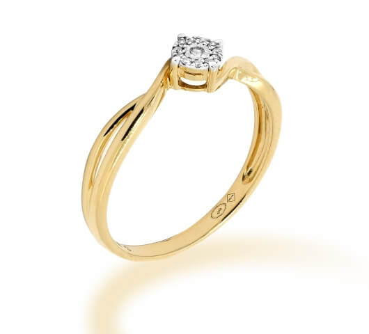Engagement ring in 18 karat gold - SOL002 - image 2