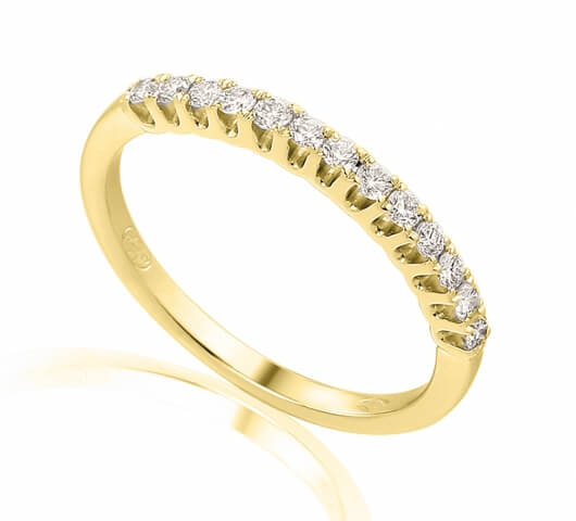 Half eternity ring in 18 karat gold - HET002 - image 2