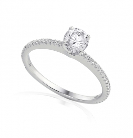 Diamond engagement ring in 18 Karat gold - R51449