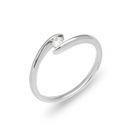 Engagement ring in 18 karat gold - SOL004